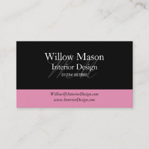 Black & Dusty Pink Professional Business Card