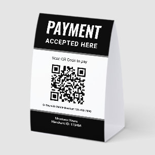 Black e-Wallet Scan to Pay QR Code Payment