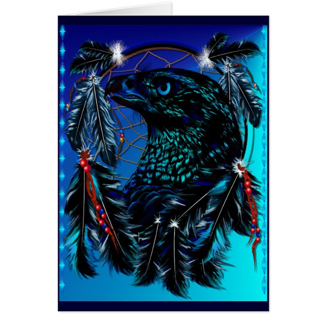 Black Ealge Dreamcatcher  Card (Front)