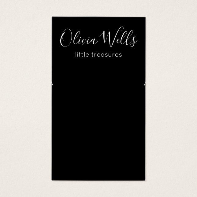  Black Earring Jewellery Display Card (Front)