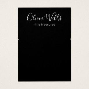 Black Earring Jewellery Display Card