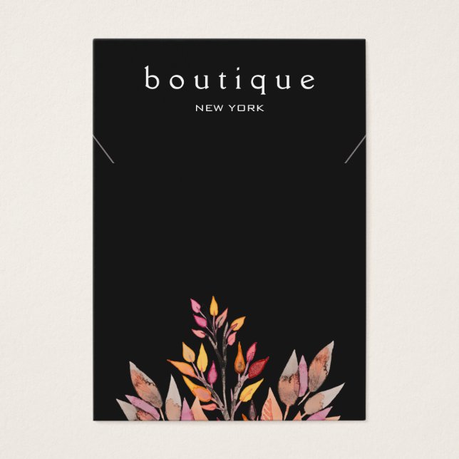 Black Earthy Necklace Jewellery Display Card (Front)