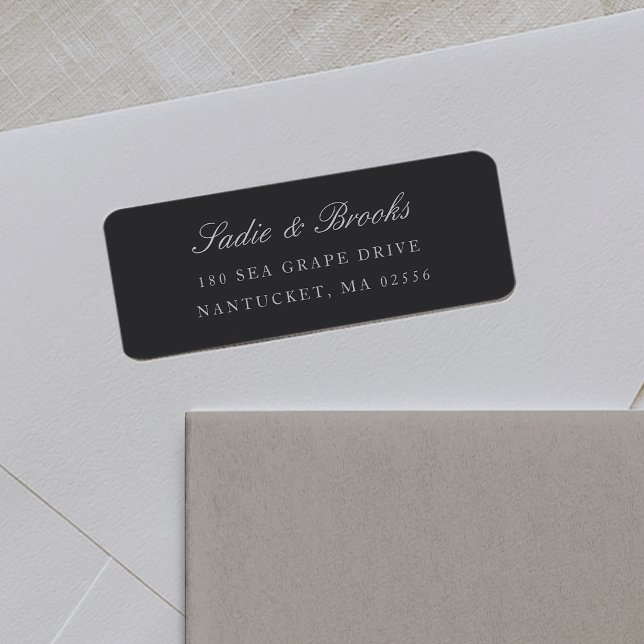 Black & Ecru Classic Script Return Address (Creator Uploaded)