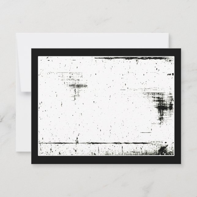 Black Edge Grunge Texture (Add Your Colour) Invitation (Front)