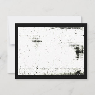 Black Edge Grunge Texture (Add Your Colour) Invitation