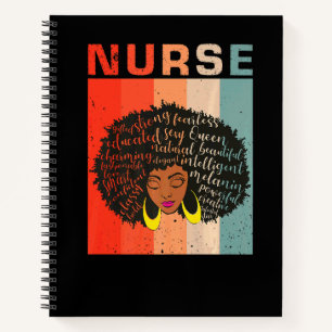 Black Educated Melanin Nurse Black History Month A Notebook