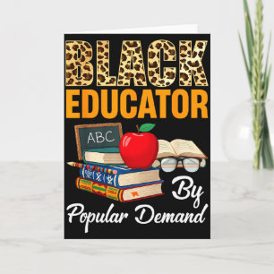 Black Educator Black History Month African America Card