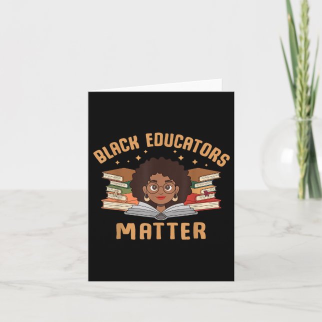 Black Educators African History Teacher  Card (Front)
