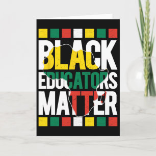 Black Educators Problem Black History Month Pride  Card