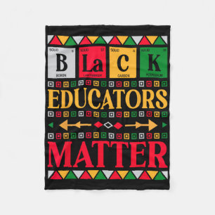 Black Educators Problem Black History Pride Period Fleece Blanket