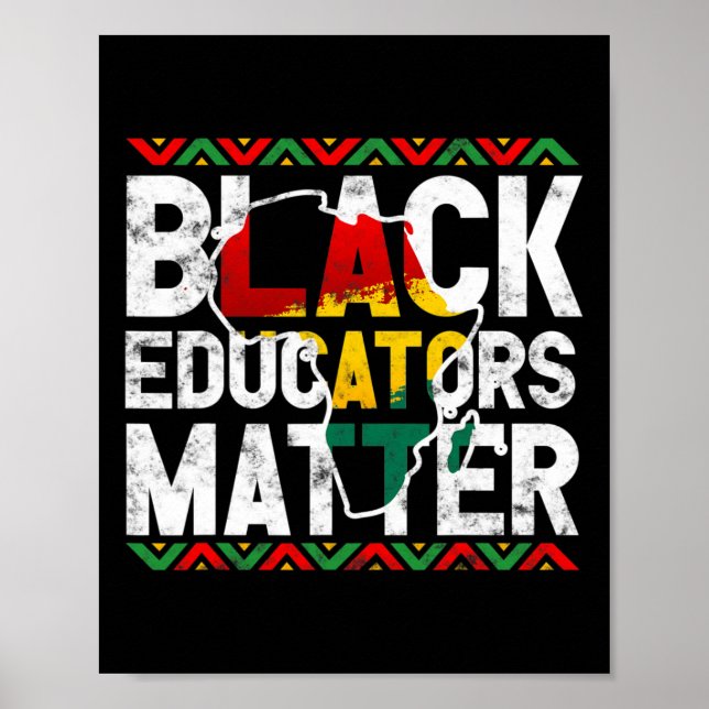 Black Educators Problem Design Black History Month Poster (Front)