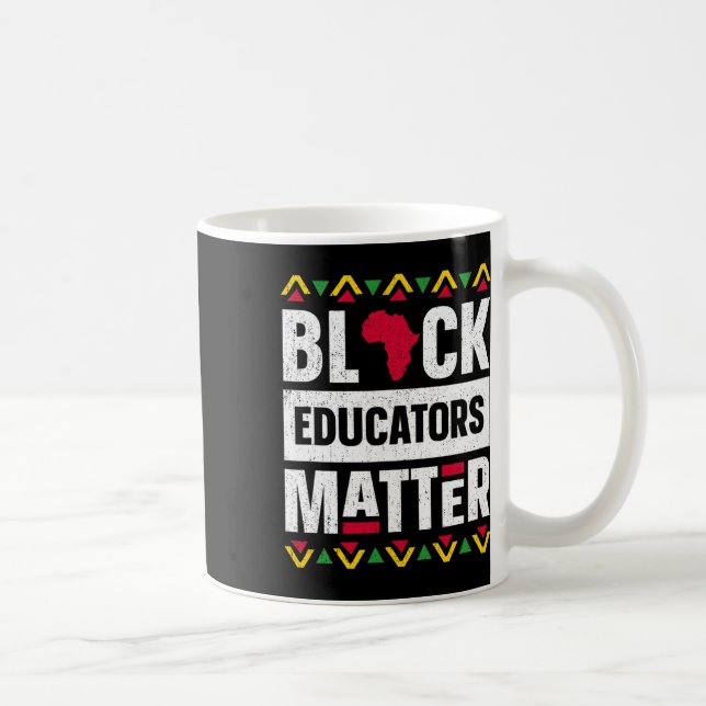 Black Educators Problem Teacher Black History Mont Coffee Mug (Right)