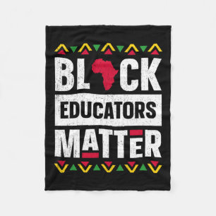 Black Educators Problem Teacher Black History Mont Fleece Blanket