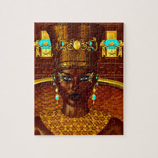 Black Egyptian princess in our modern digital art Jigsaw Puzzle