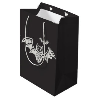 Black Elagant Halloween Party Medium Gift Bag