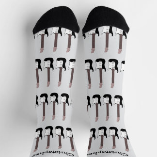 Black Electric Guitar Design Personalised Socks