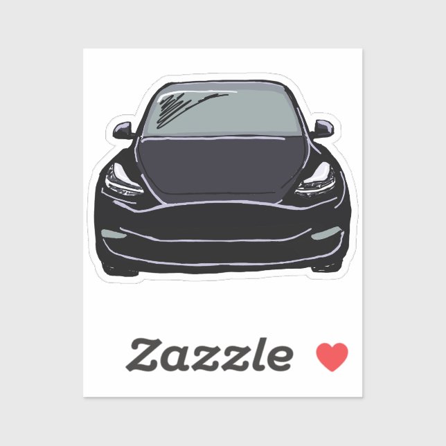 Black Electric Vehicle SUV Car Drawing (Sheet)