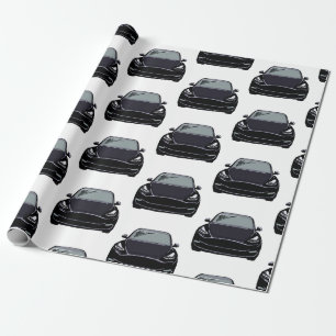 Black Electric Vehicle SUV Car Wrapping Paper