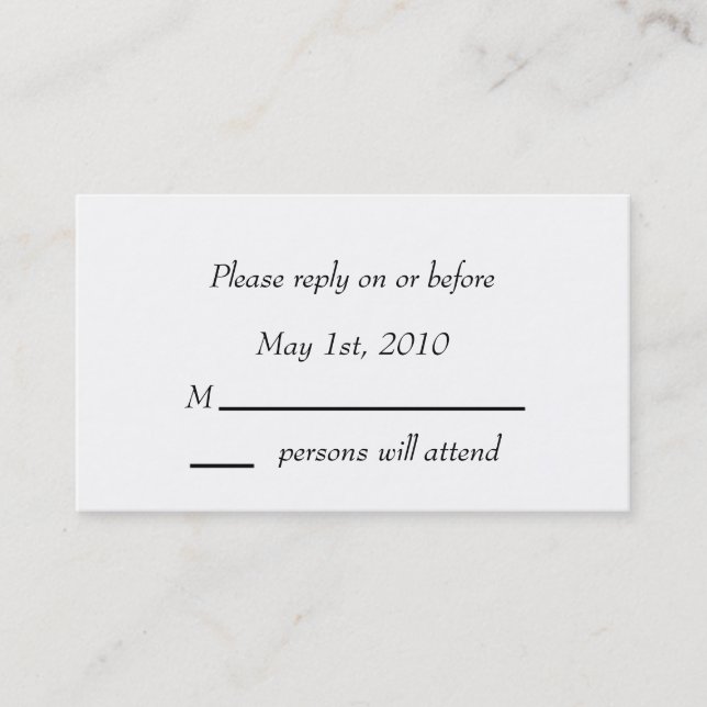 Black Elegance Enclosure Card (Front)