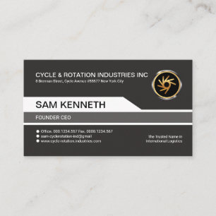 Black Elegance Stylish Modern Founder CEO Business Card