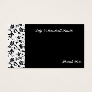 Black Elegance Thank You Card
