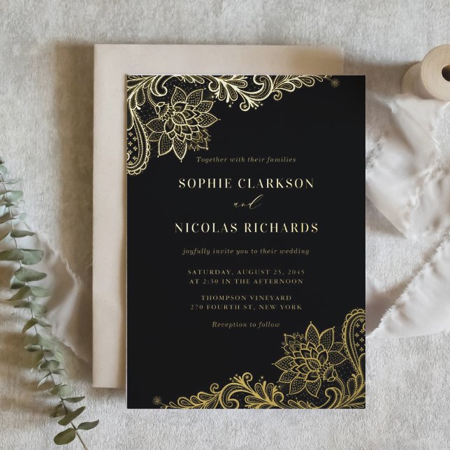Black Elegant Antique Lace Rustic Wedding (Creator Uploaded)