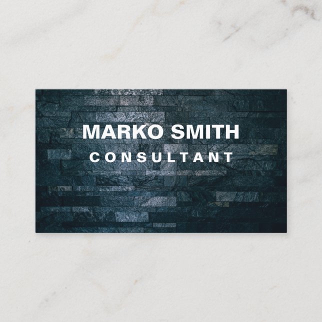 Black elegant background business card (Front)