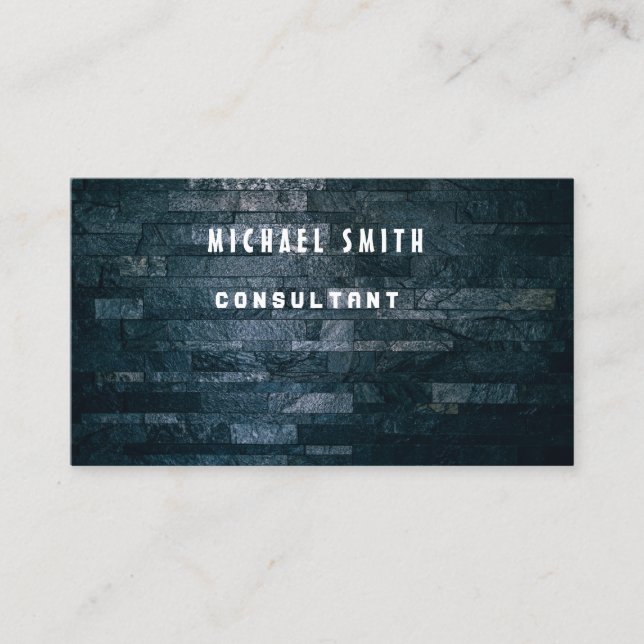 Black elegant background business card (Front)