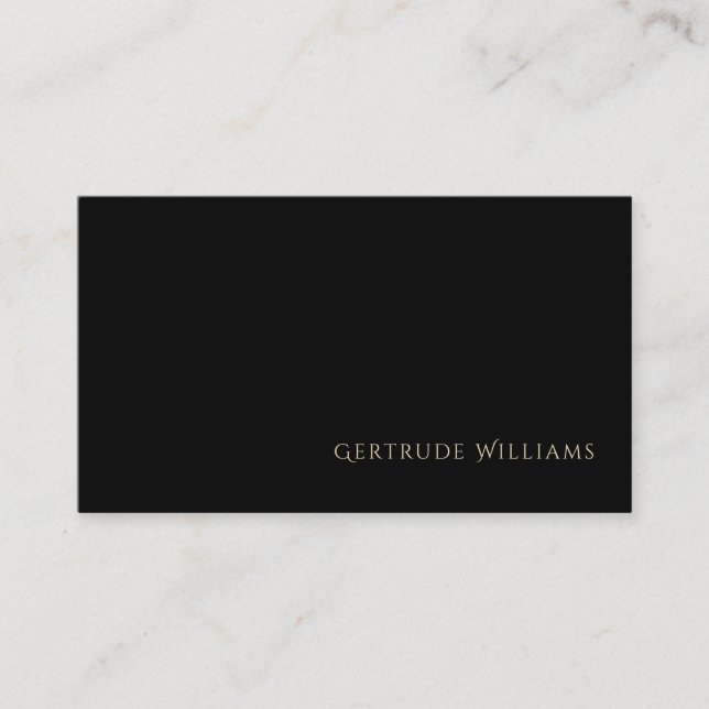 black elegant business card (Front)