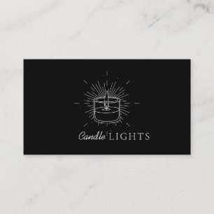 Black Elegant Candle Business Card