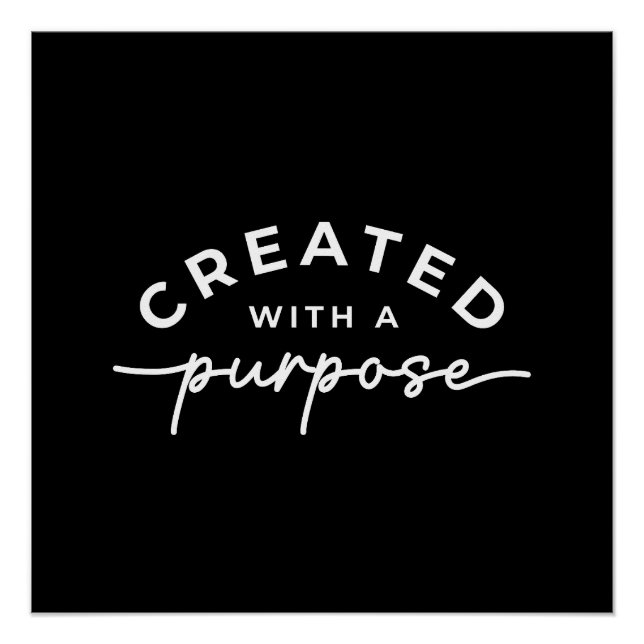 Black Elegant Christian Quote  Poster (Front)