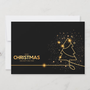 Black Elegant Christmas Party Invitation