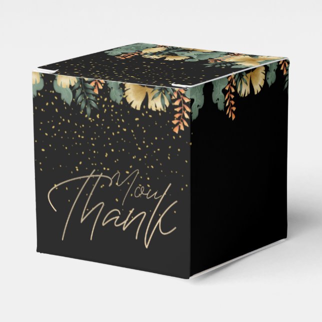 Black elegant gift box with thanks (Front Side)
