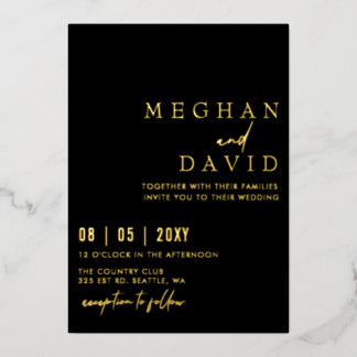 Black Elegant Handwritten Simple Wedding