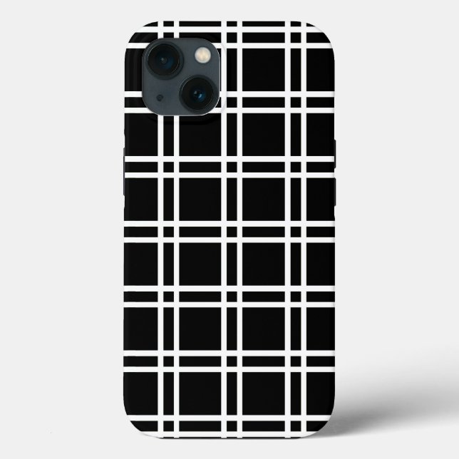 Black Elegant Lattice at Emporiomoffa Case-Mate iPhone Case (Back)