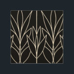 Black Elegant Modern Art Deco Leafy Geometric<br><div class="desc">Black and white are the main colours of this elegant leafy design. Inspired by Art Deco.</div>