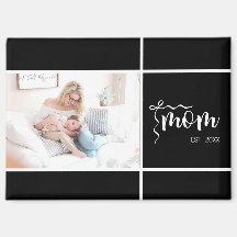 Black Elegant Mum Established Bow Add Photo