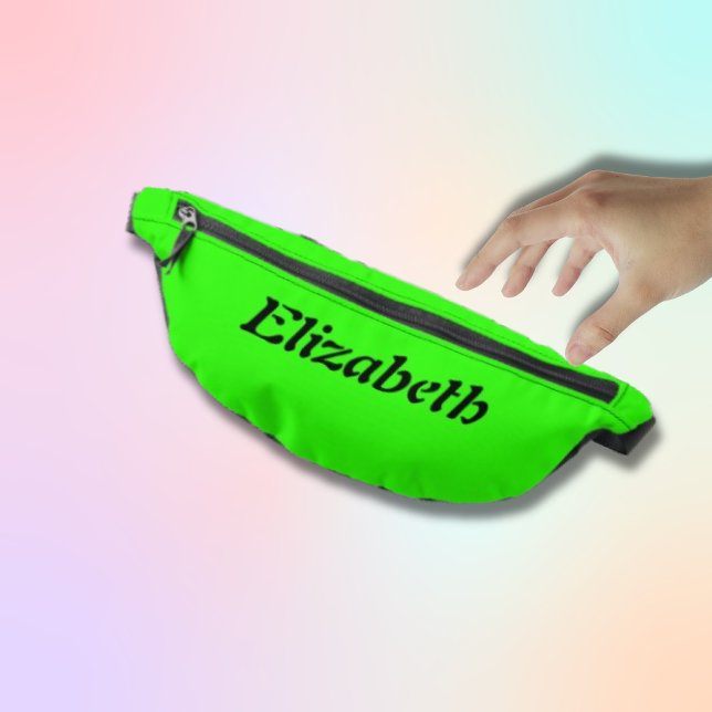 Black Elegant Name | Neon Green Stylish Bum Bags (Creator Uploaded)