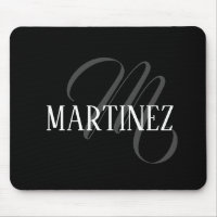 Black Elegant Personalised Last Name | Name