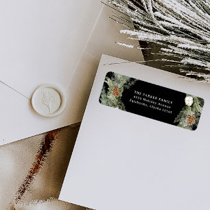 Black Elegant Pine Wreath and Greenery   Christmas
