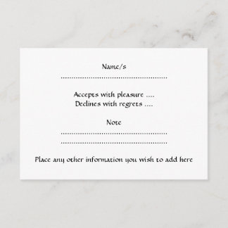 Black Elegant Round Design. Art Deco Style. RSVP Card