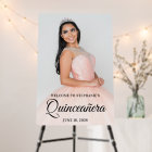 Black Elegant Script Quinceañera Photo