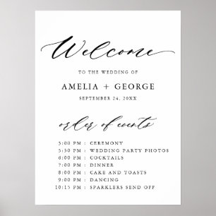 Black Elegant Script Typography Poster