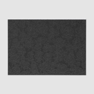 Black Elegant Succulent Pattern Decoupage Tissue Paper