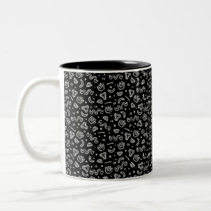 Black Elegant Two-Tone Coffee Mug