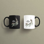 Black elegant watercolor botanical Christmas chic Mug<br><div class="desc">Black modern elegant rustic watercolor dried botanical floral muted colors holiday Christmas decor mug.</div>