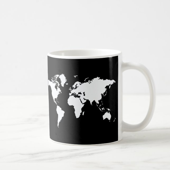 Black Elegant World Coffee Mug (Right)