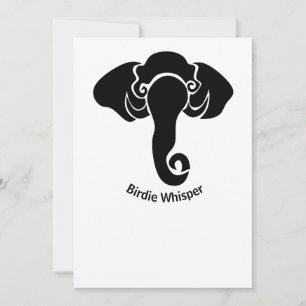 Black Elephant  Family Home Address Republican  Holiday Card