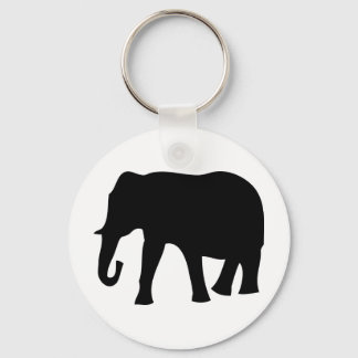black elephant icon key ring