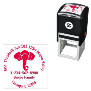 Black Elephant King of Wisdom Republican  Self-inking Stamp